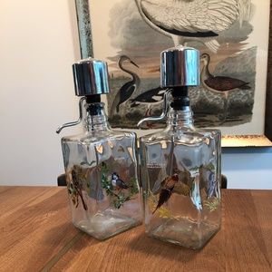Pair of Decanter Bottles (vintage barware)